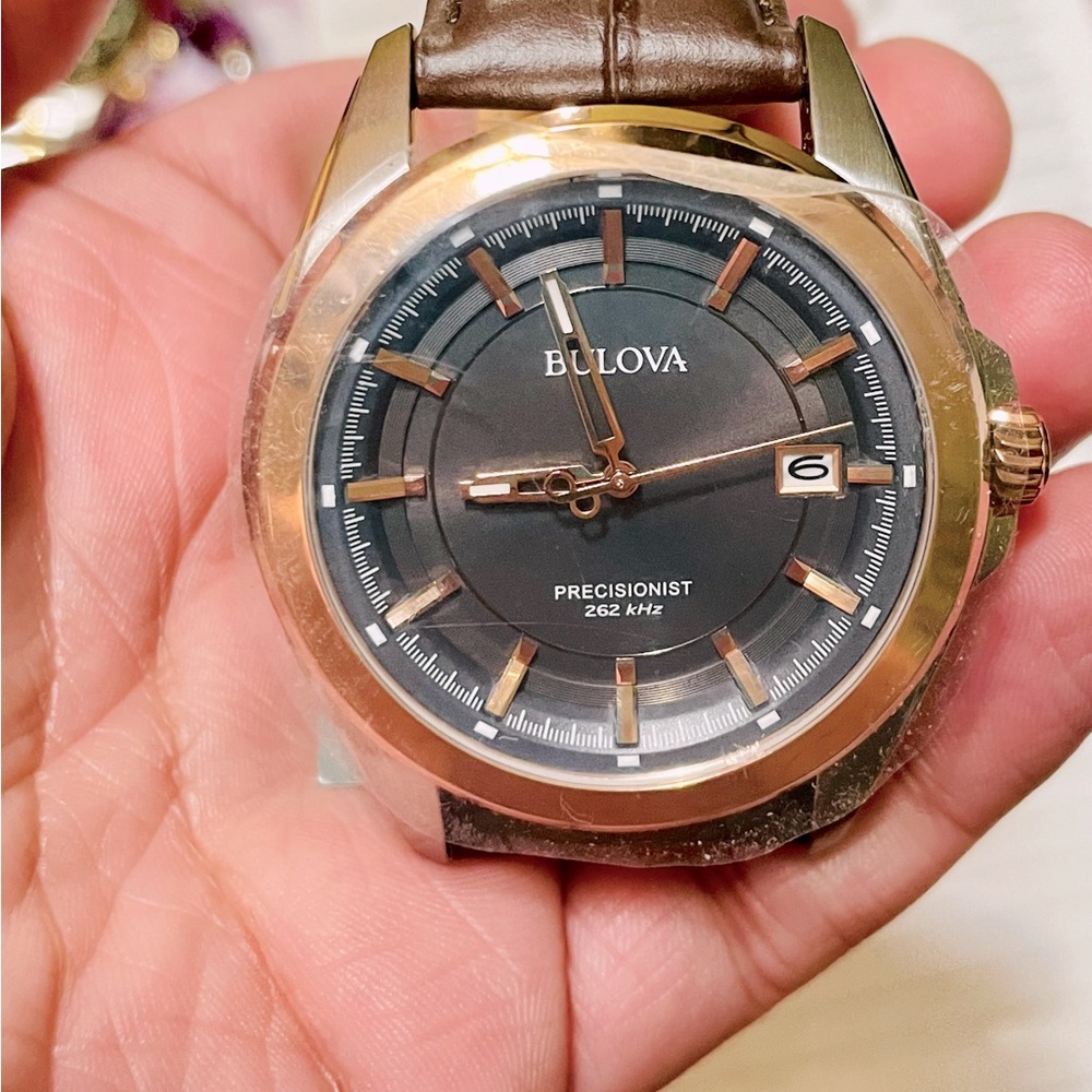 Bulova Precisionist Leather Band Watch